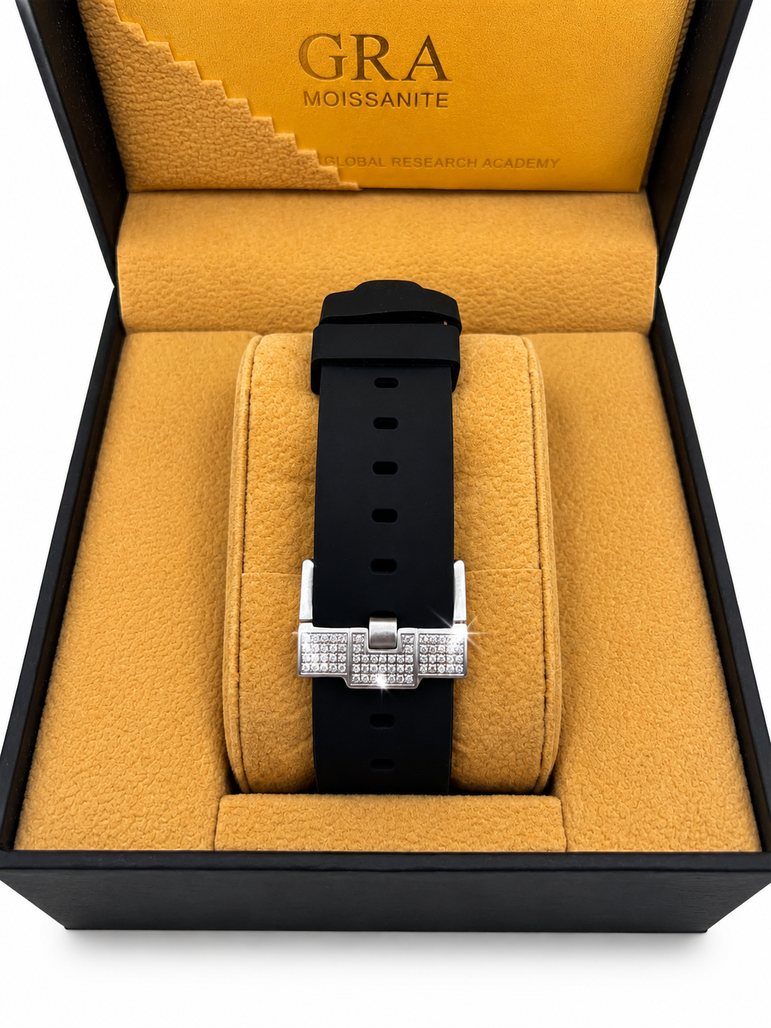 Moissanite Silicone Strap Watch