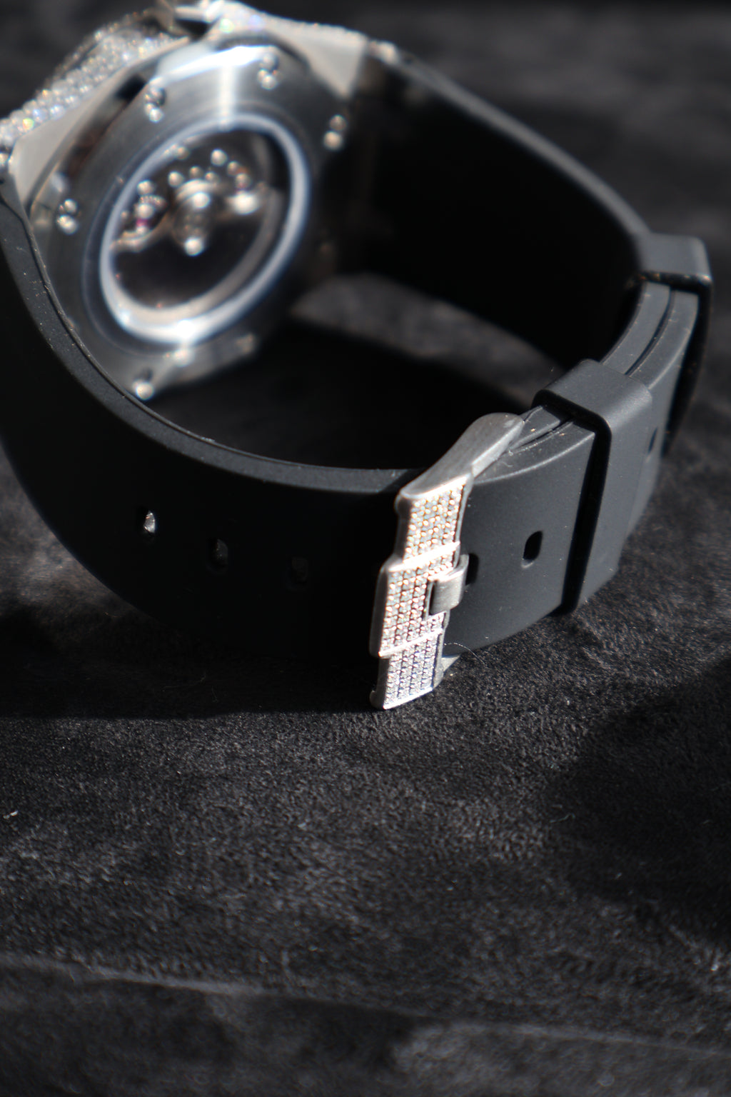 Moissanite Silicone Strap Watch