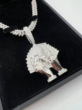 Moissanite S925 Silver Double Hand Money Stack Pendant