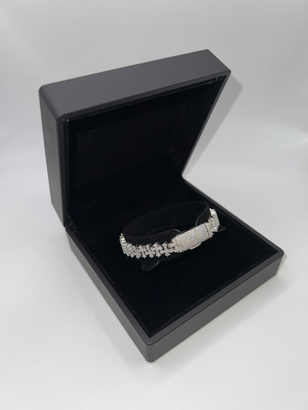 Iced Out Moissanite 925 Silver Cross Bracelet