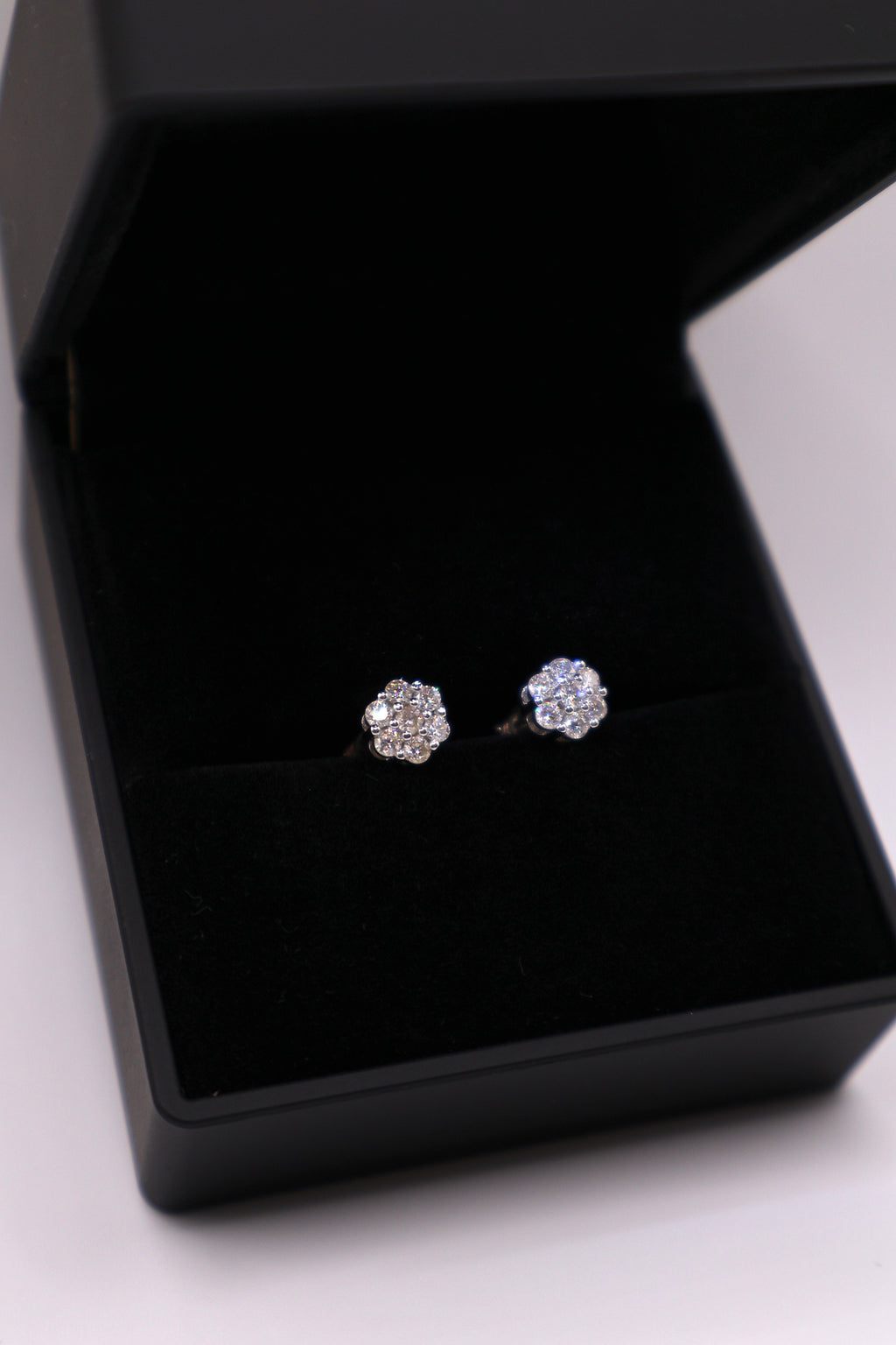 VVS Moissanite Cluster Flower S925 Silver Earrings