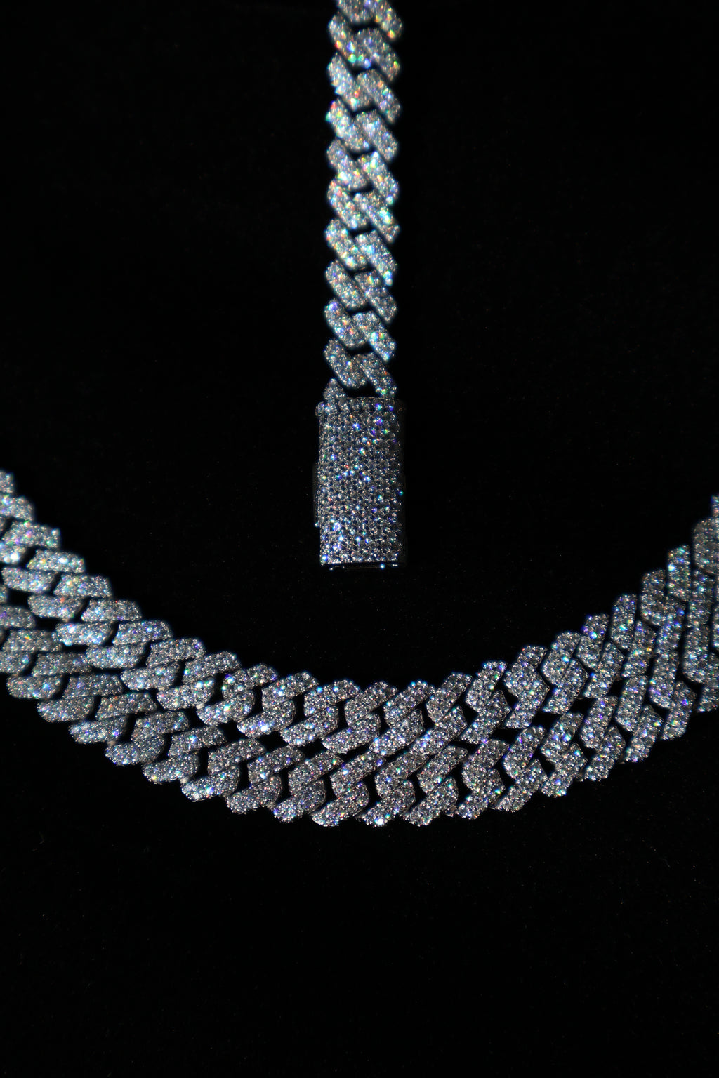 8mm S925 Silver Miami Cuban Chain with VVS Moissanite