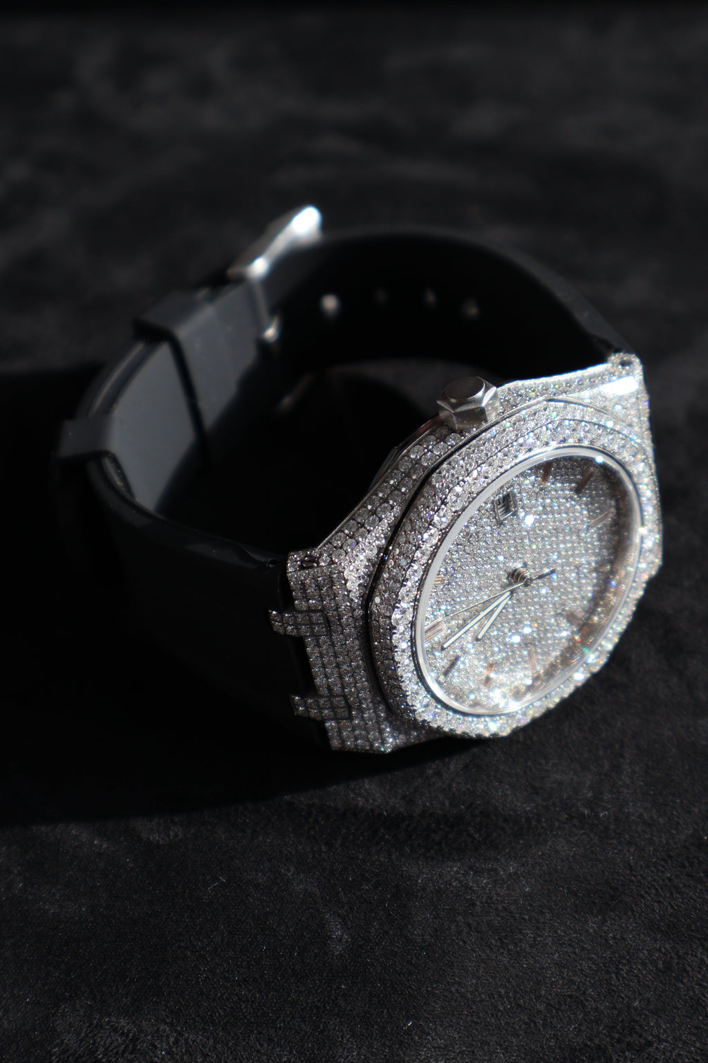 Moissanite Silicone Strap Watch