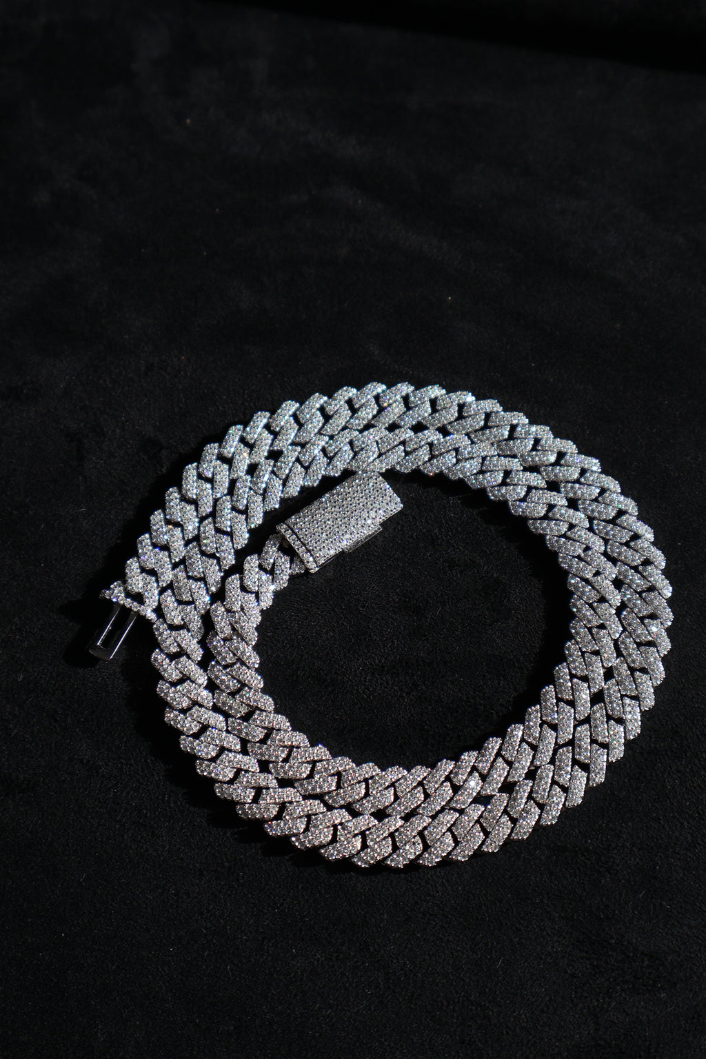 8mm S925 Silver Miami Cuban Chain with VVS Moissanite