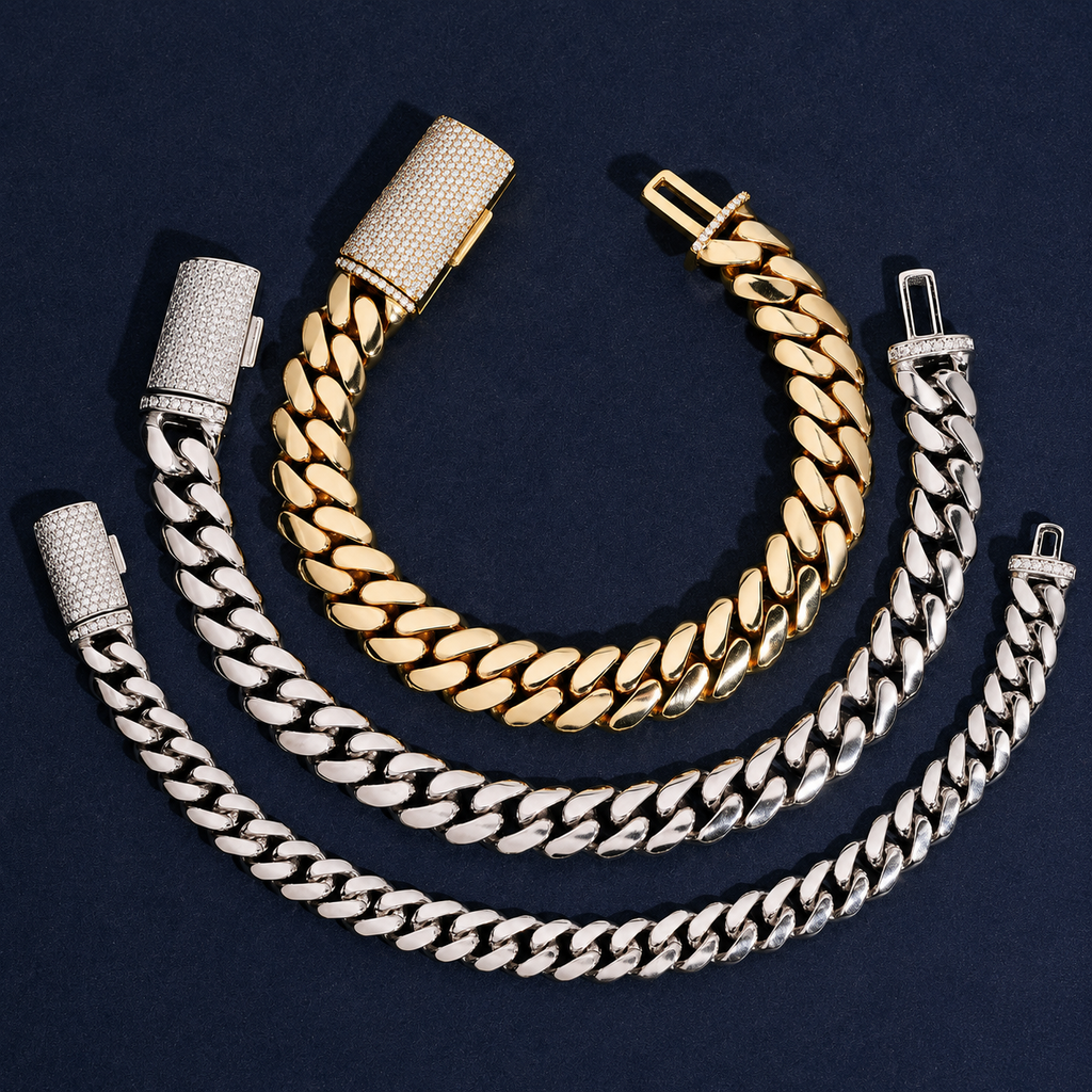 Moissanite Clasp Miami Cuban Link 8MM Bracelet