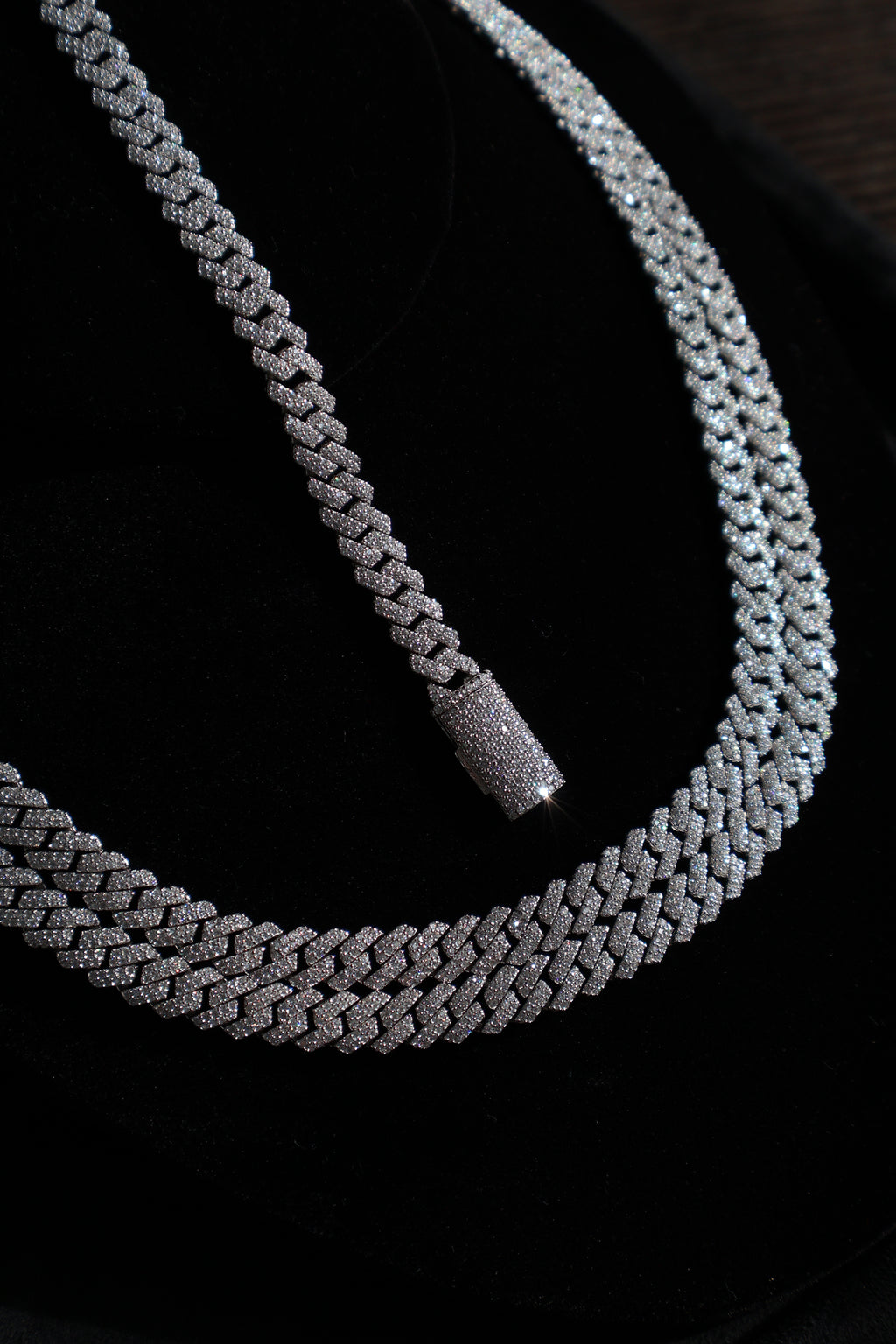 8mm S925 Silver Miami Cuban Chain with VVS Moissanite
