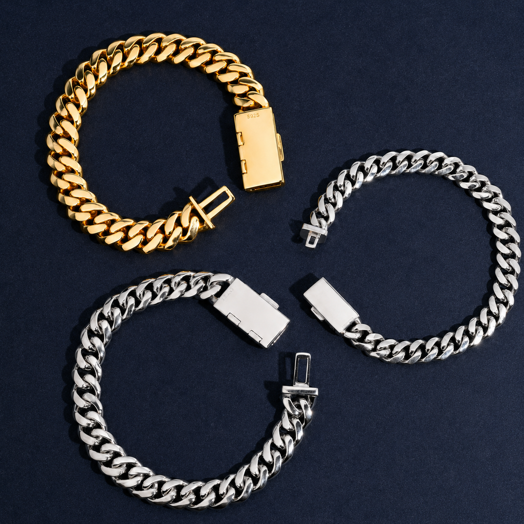 Moissanite Clasp Miami Cuban Link 8MM Bracelet