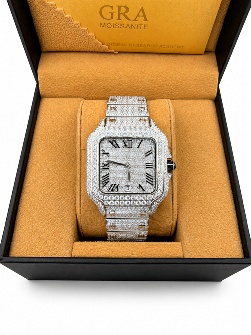 Full Moissanite Iced-Out Watch