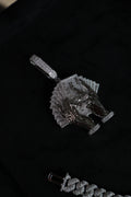 Moissanite S925 Silver Double Hand Money Stack Pendant