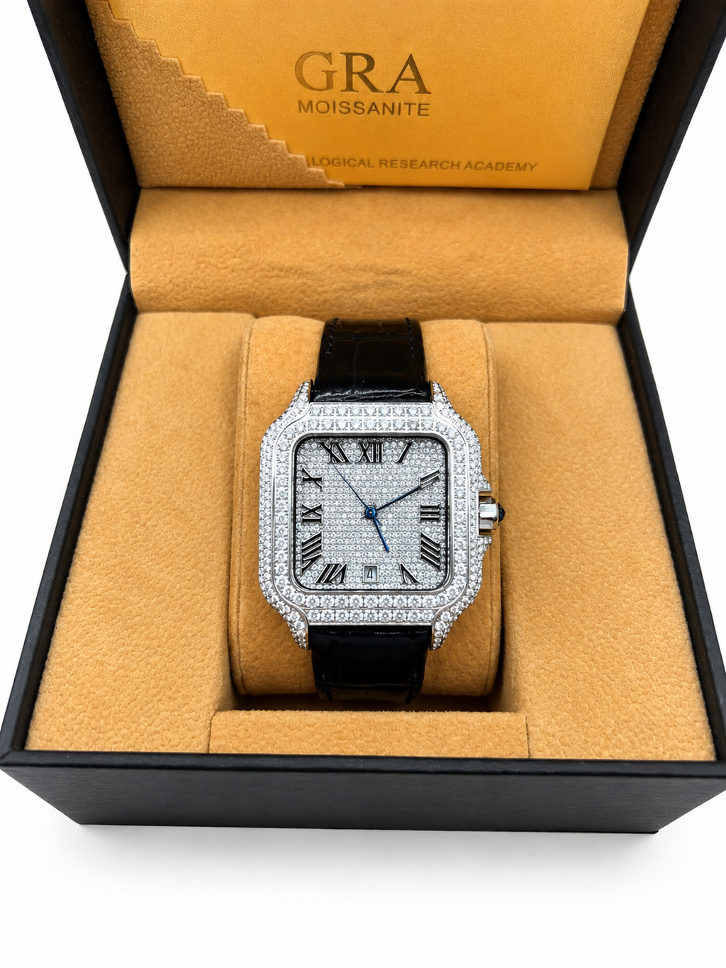 Moissanite S925 Leather Strap Watch